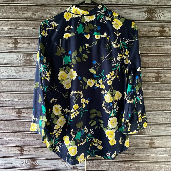 Lauren Ralph Lauren Floral/Bird Print Long-Sleeved Button-Down Top Size M - Picture 2 of 7